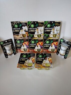 Air Wick Vibrant Plug-in Essential Oils refills ( 16 Refills+2 Warmer )